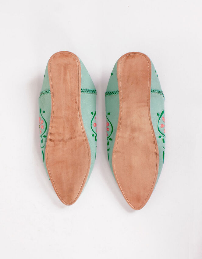 Bohemia Design Babouche Slippers, Green (SAGE), large