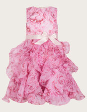 Peony Cancan Ruffle Dress, Pink (PINK), large