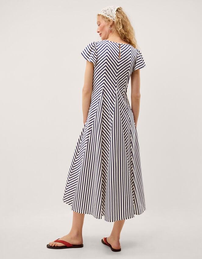 Shola Stripe Jersey Maxi Dress, Blue (BLUE), large