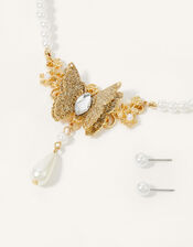 Butterfly Pearl Jewellery Set, , large