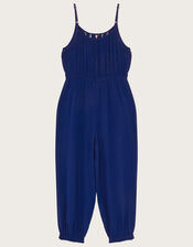 Fluorescent Tassel Culotte Jumpsuit, Blue (BLUE), large