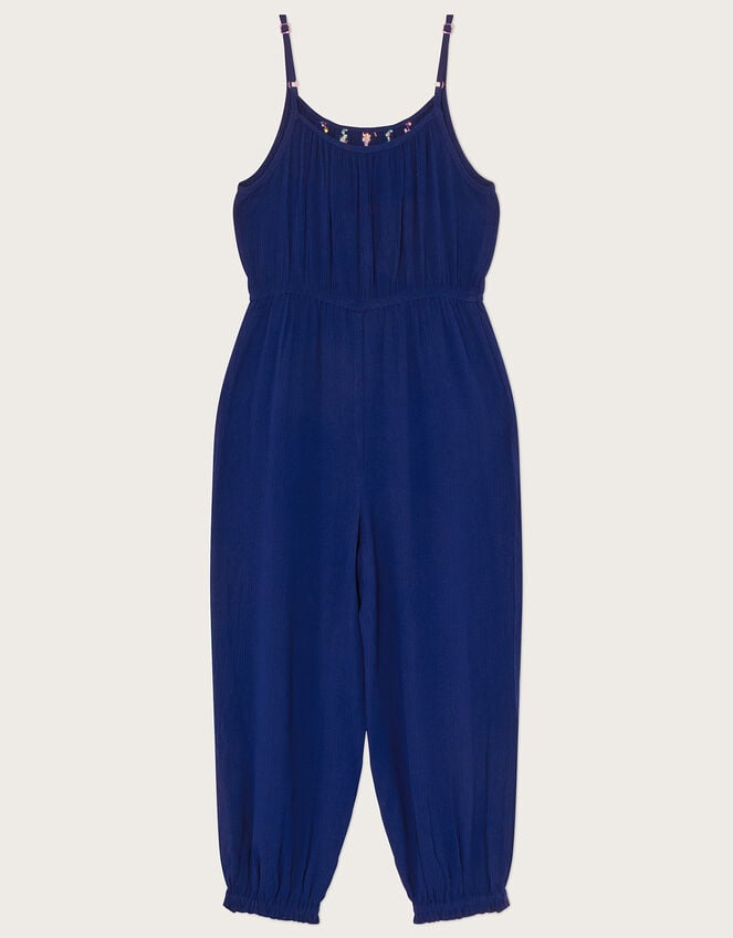 Fluorescent Tassel Culotte Jumpsuit, Blue (BLUE), large