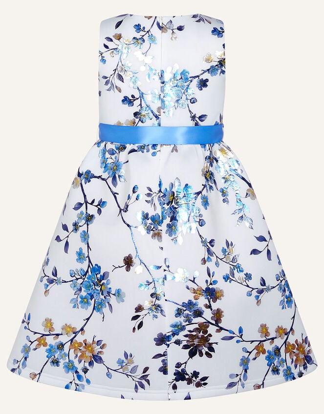 Floral Foil Print Scuba Dress, Multi (MULTI), large