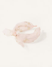 Foil Butterfly Knotted Headband, , large