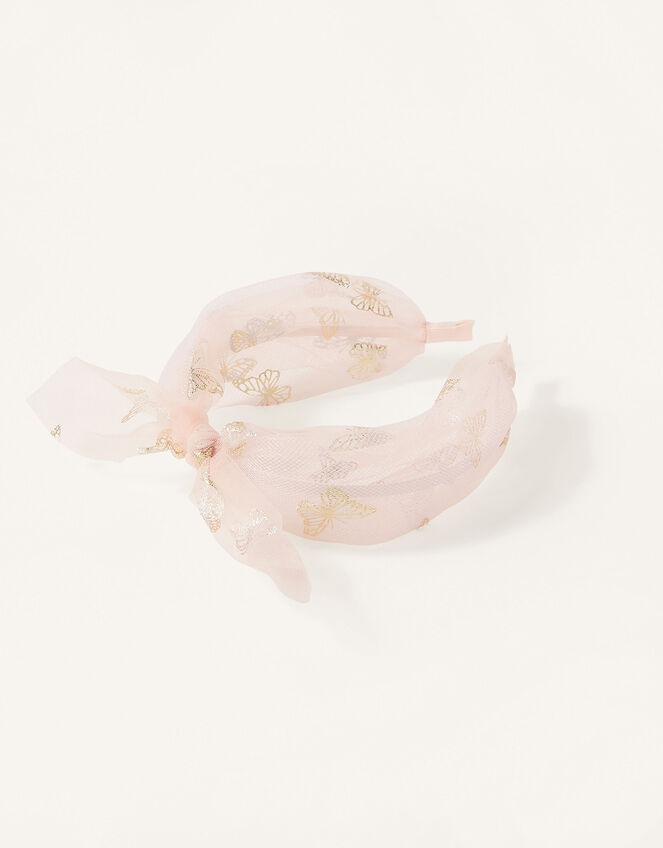 Foil Butterfly Knotted Headband, , large