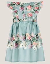 Baby Cassie Floral Print Ruffle Dress, Green (SAGE), large
