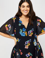 Wendy Hanky Hem Curve Dress, Blue (NAVY), large