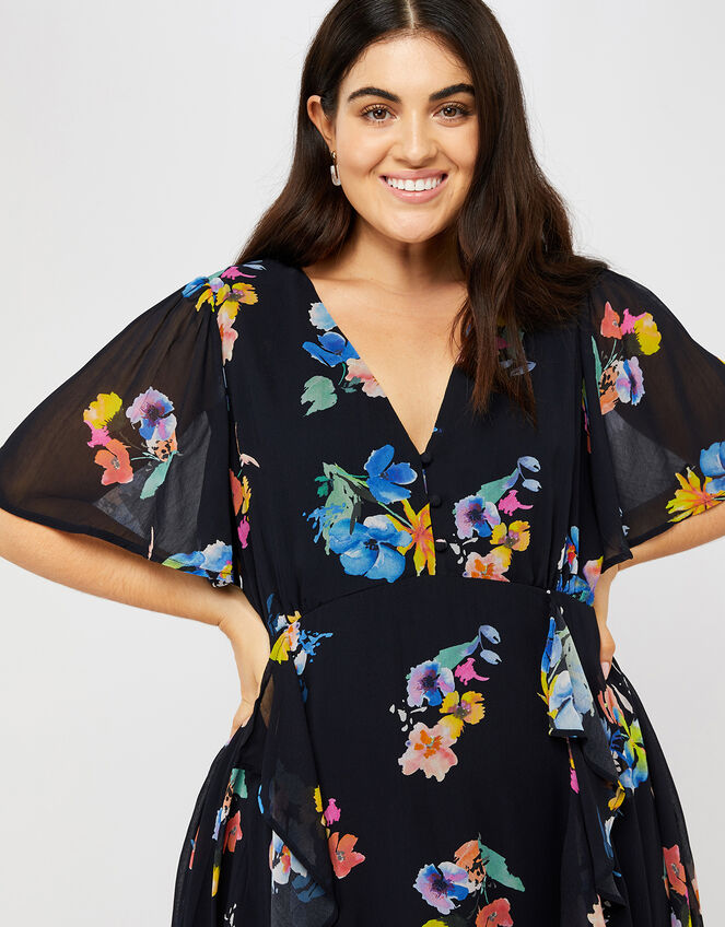 Wendy Hanky Hem Curve Dress, Blue (NAVY), large