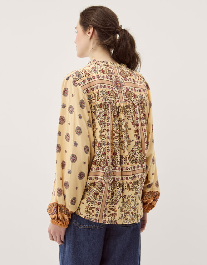 Ines Floral Print Blouse, Natural (STONE), large