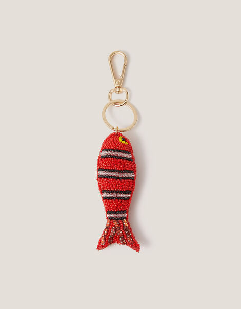 Fish Beaded Bag Charm, , large