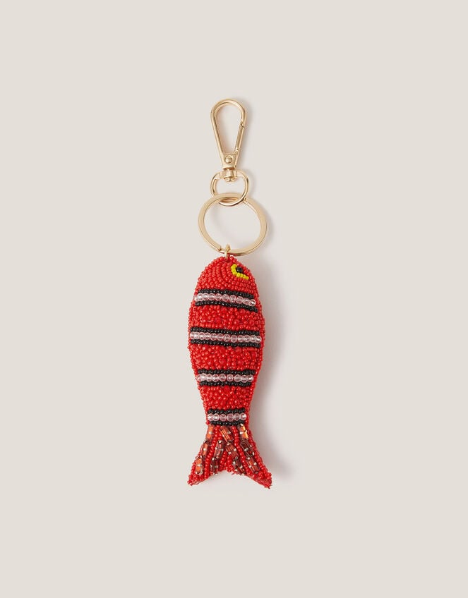 Fish Beaded Bag Charm, , large