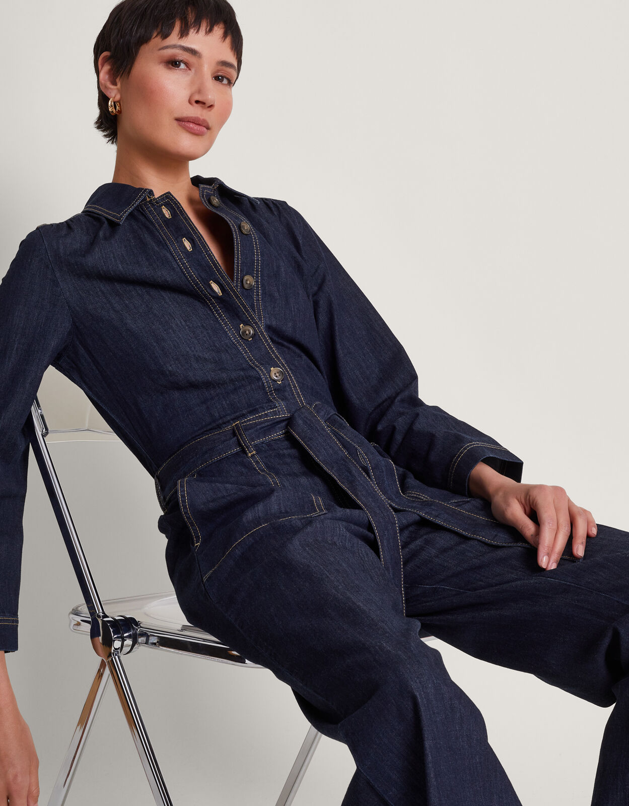 Monsoon isla denim dress discount