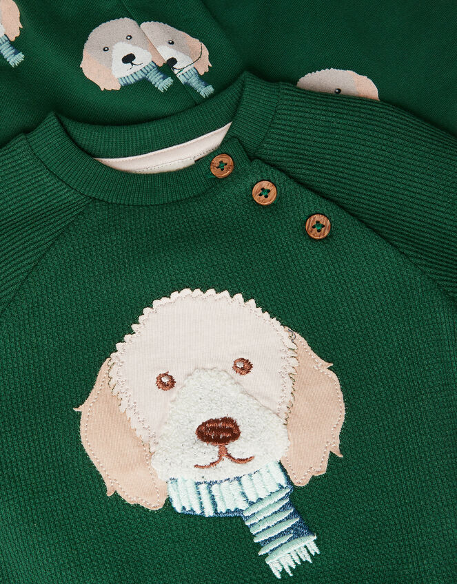 Baby Digby Dog Jumper & Joggers Set, Green (GREEN), large