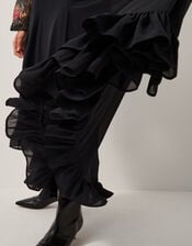 Elsie Frill Maxi Skirt, Black (BLACK), large