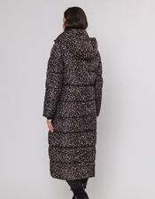 Rino and Pelle Leopard Print Coat, Brown (BROWN), large