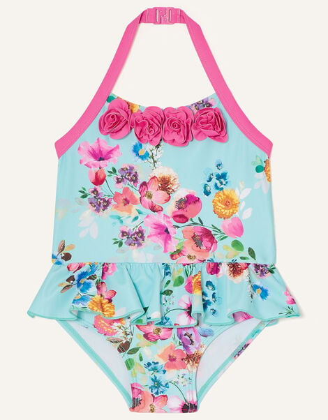 Baby Josie Frill Floral Swimsuit Multi, Multi (MULTI), large