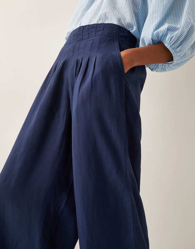 Margo Wide Leg Trousers, Blue (BLUE), large