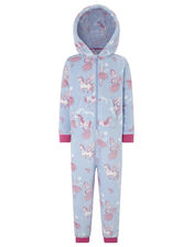 Vivianna Unicorn Sleepsuit , Blue (BLUE), large