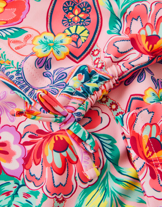 Floral Paisley UPF50+ Cropped Rash Vest Set, Multi (MULTI), large