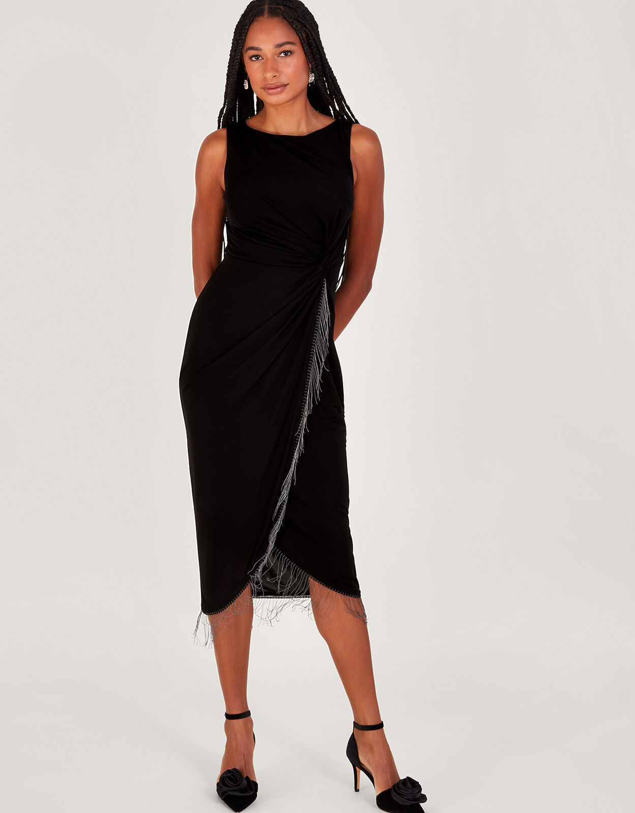 Monsoon fringe dress clearance