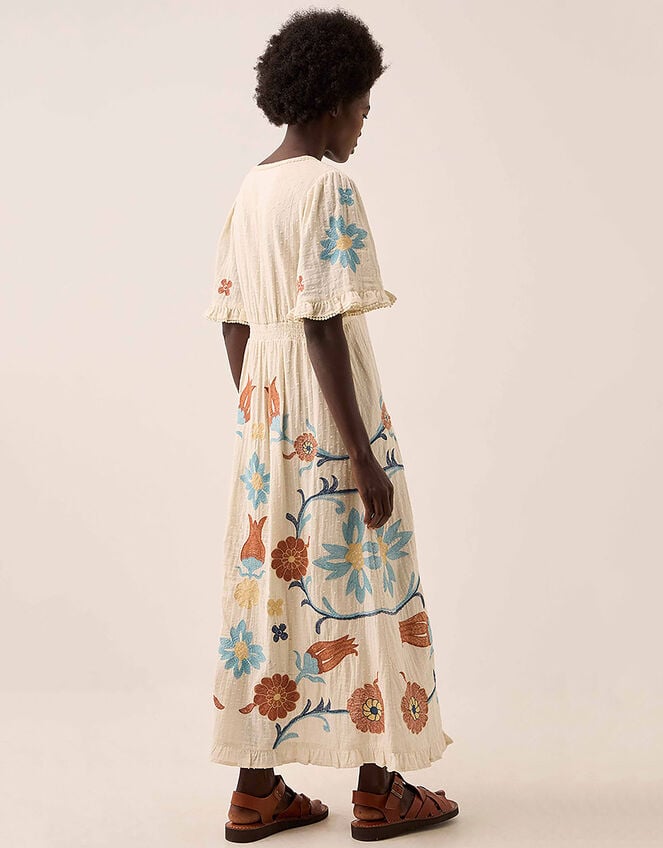 East Odeline Embroidered Dress, Ivory (IVORY), large