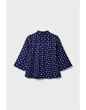 East Aimi Printed Shirt, Blue (NAVY), large