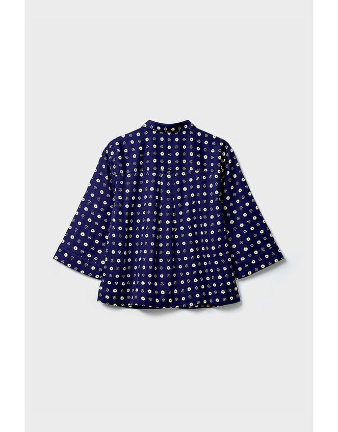 East Aimi Printed Shirt, Blue (NAVY), large