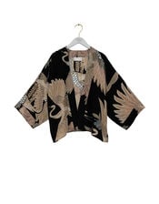 One Hundred Stars Crane Print Kimono Jacket, , large