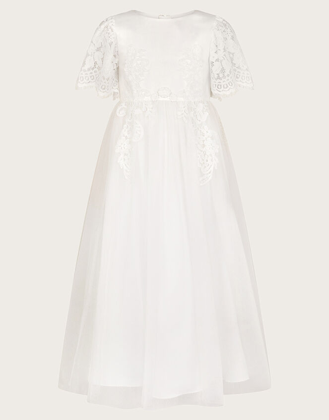 Lourdes Lace Maxi Communion Dress, White (WHITE), large
