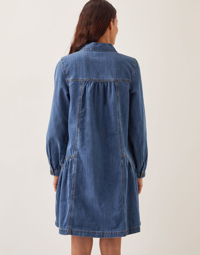 Isla Denim Shirt Dress, Blue (DENIM BLUE), large