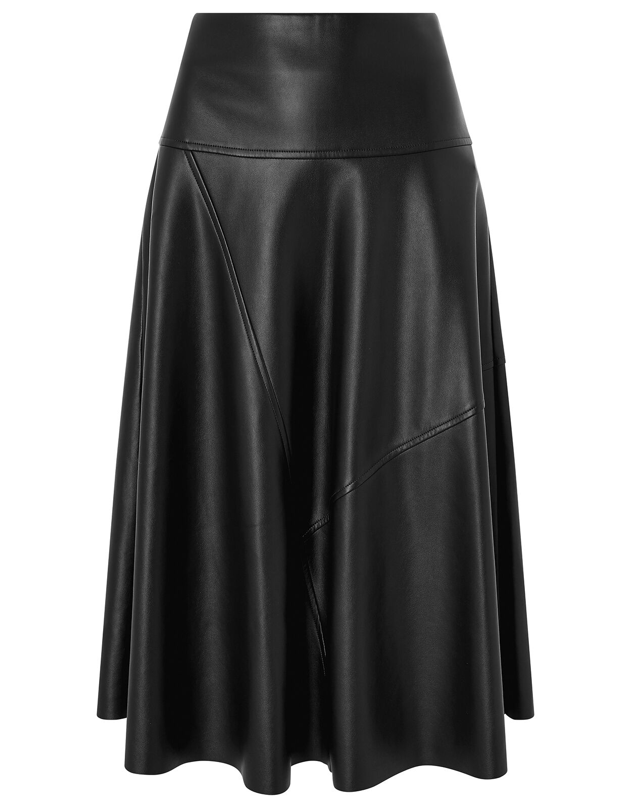 Monsoon leather sales midi skirt
