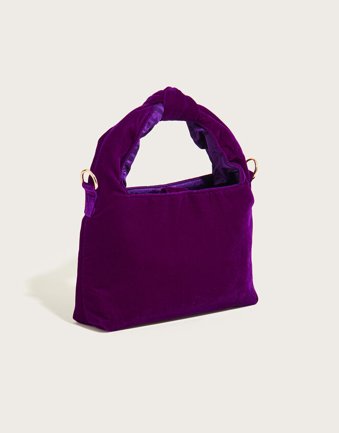 Velvet Knot Cross-Body Bag, , large