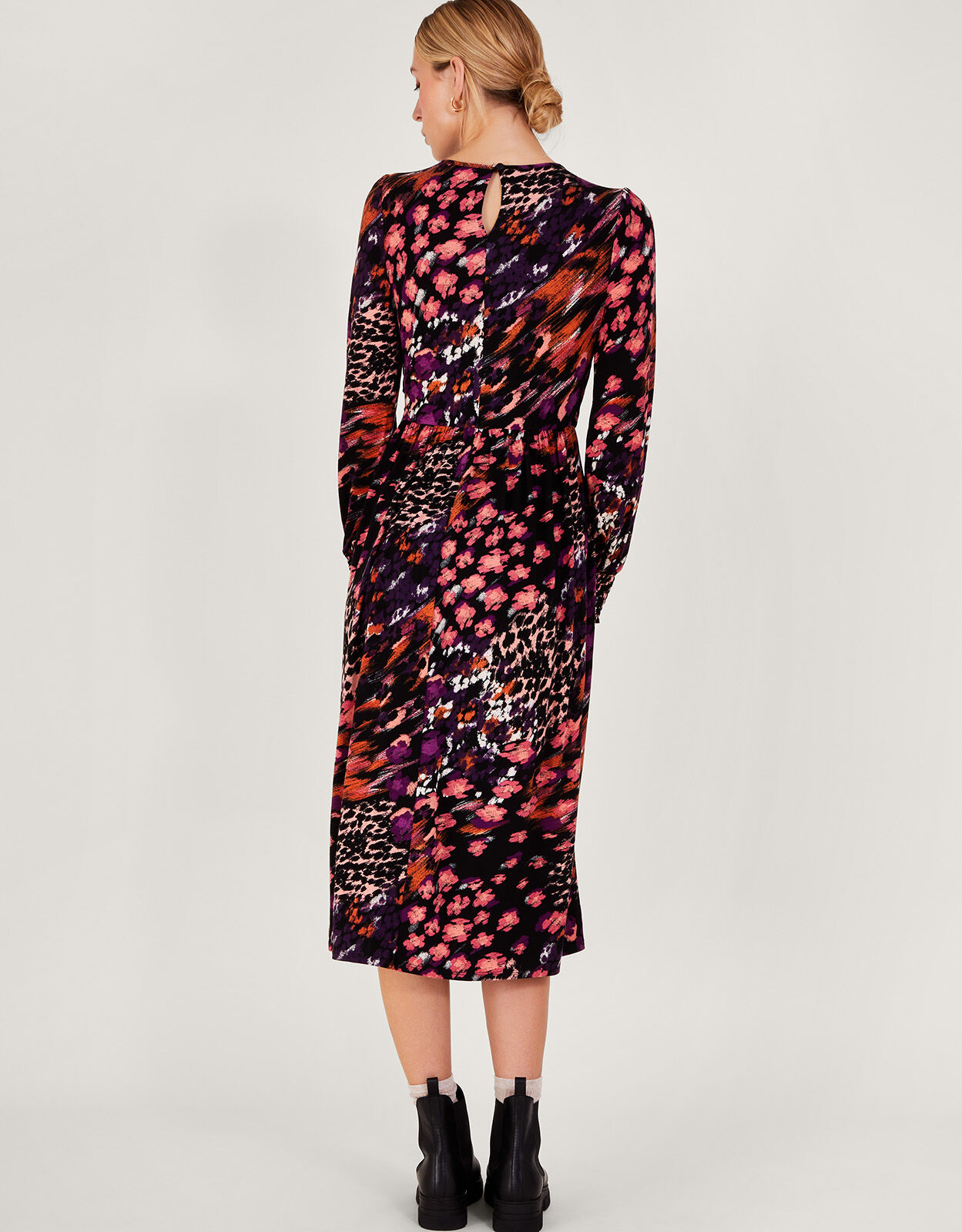 Genesis Animal Print Dress Black Midi Dresses Monsoon Global