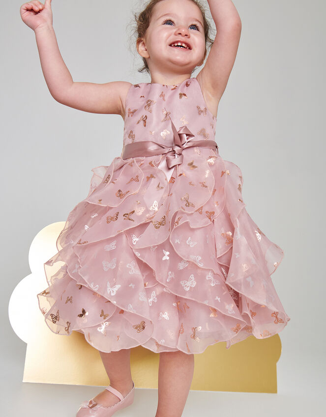 Baby Butterfly Cancan Dress, Pink (PINK), large
