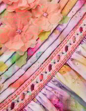 Baby Floral Broderie Puff Sleeve Party Dress, Pink (PINK), large