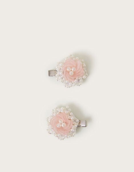 2-Pack Pearl Flower Hair Clips, , large