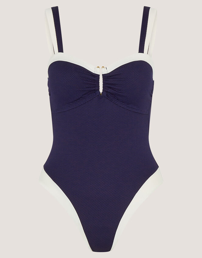 Sabrina Two Tone Swimsuit, Blue (NAVY), large