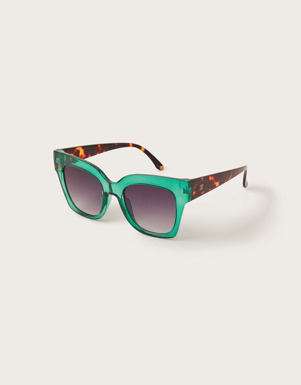 Color Block Tortoiseshell Sunglasses, , large