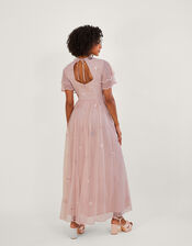 Catherine Embellished Shorter Length Dress , Pink (BLUSH), large