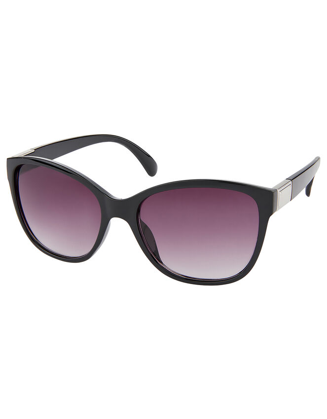 Kansas Classic Preppy Sunglasses, Black (BLACK), large