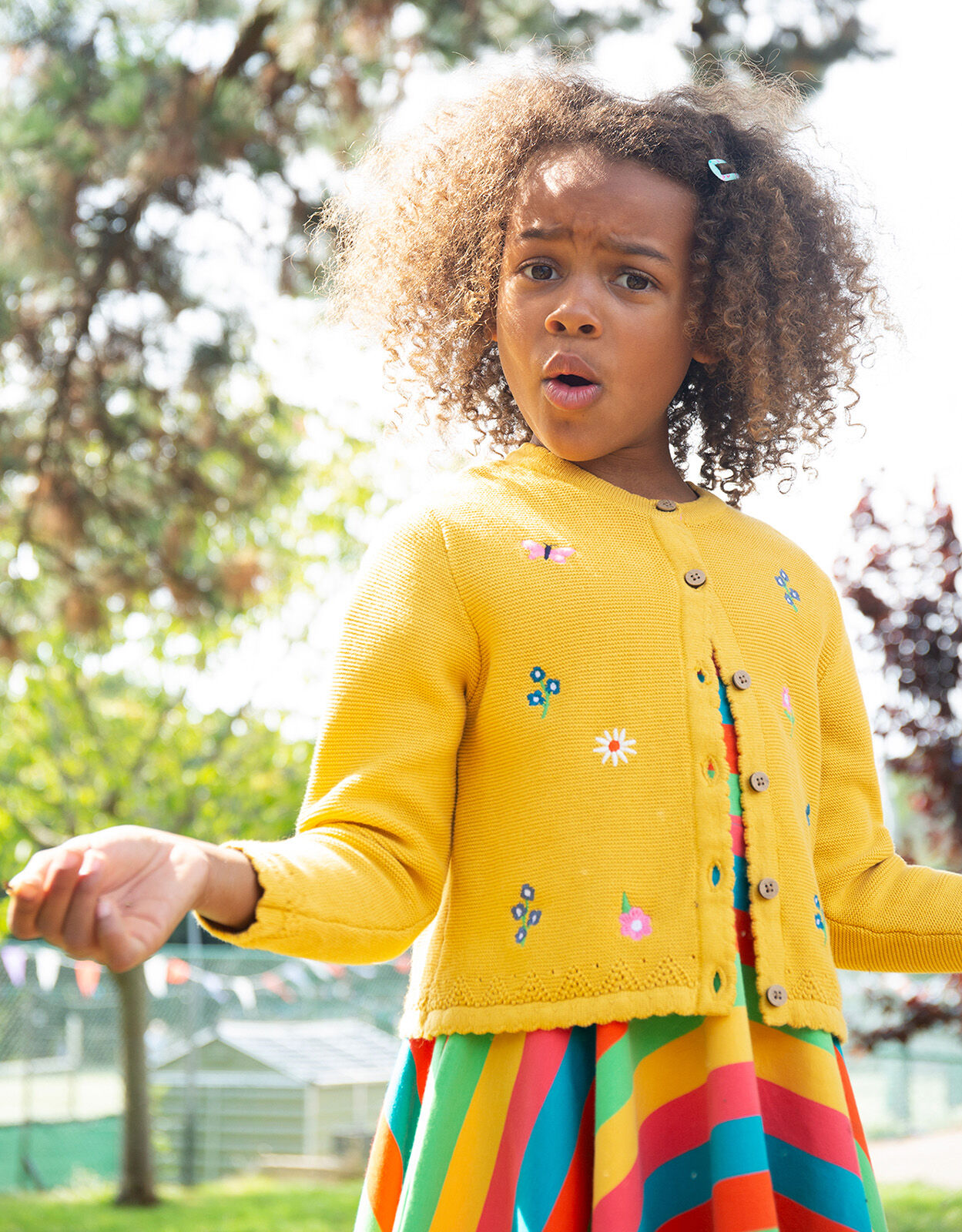 Little girl yellow cardigan deals