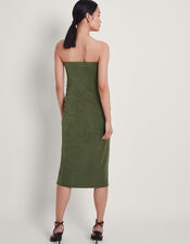 Billi Bandeau Dress, Green (KHAKI), large