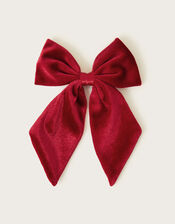 Velvet Bow Hair Clip, , large