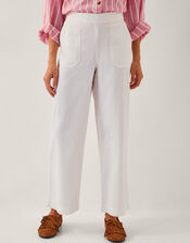 Harper Regular Wide Leg Jeans, Ecru (ECRU), large