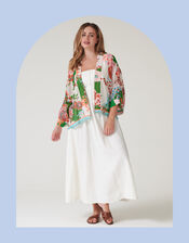 One Hundred Stars Kitsch Bouquet Short Kimono, , large