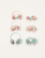 Ditsy Ruffle Bow Hair Set, , large