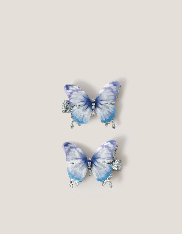 2-Pack Ombre Butterfly Hair Clips, , large