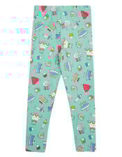 Frugi Libby Printed Leggings, Green (GREEN), large