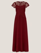 Monica Lace Bridesmaid Dress, Red (BURGUNDY), large