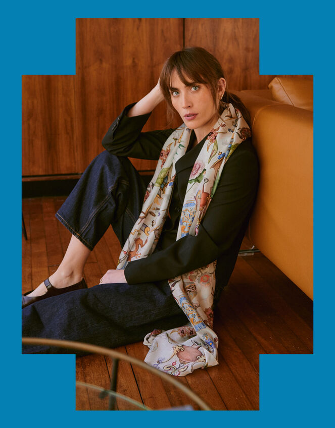 One Hundred Stars Cornucopia Print Scarf, , large